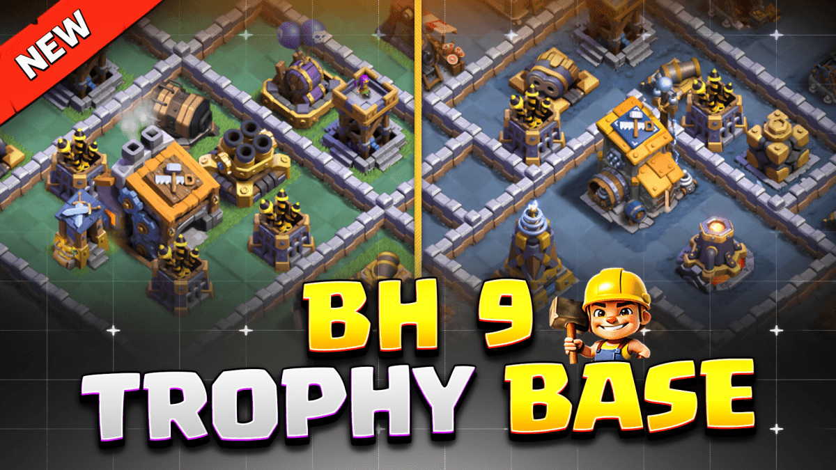 Best Builder Hall 9 (BH9) Trophy Base + Copy Link!