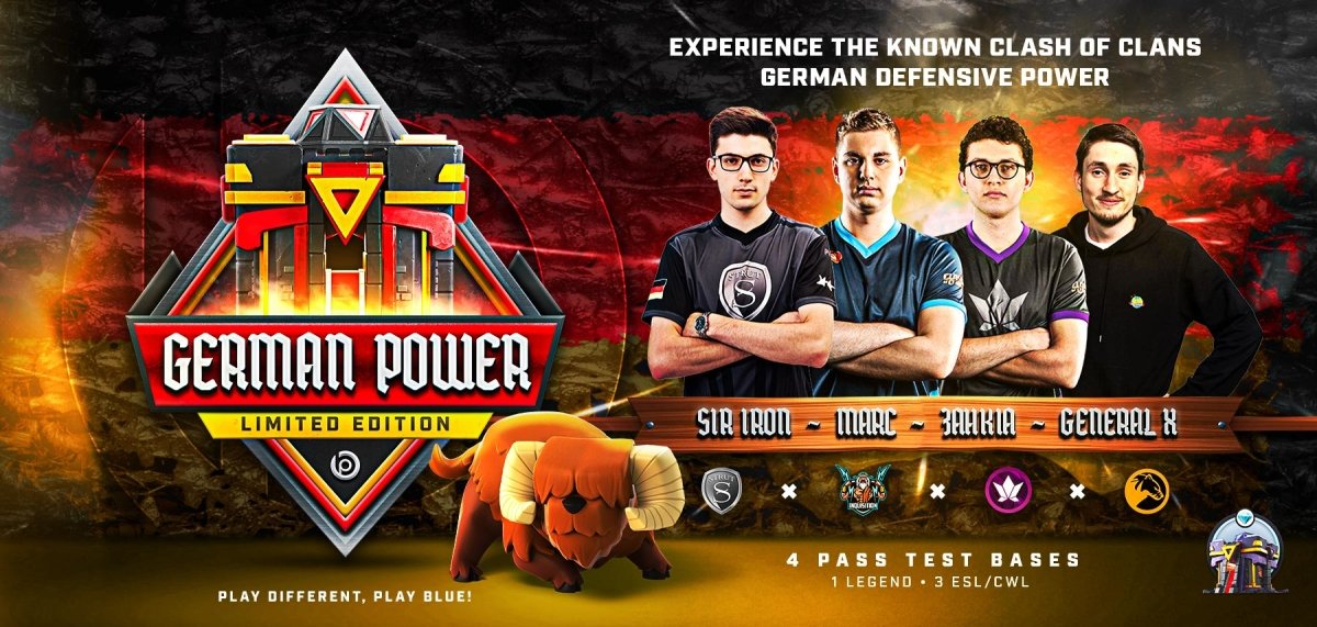 TH15 German Power Base Pack - Limited Blueprint CoC