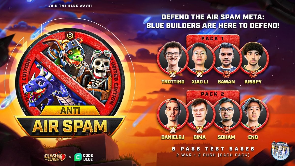 TH18 Anti Air Spam Base Pack Limited Edition - Blueprint CoC