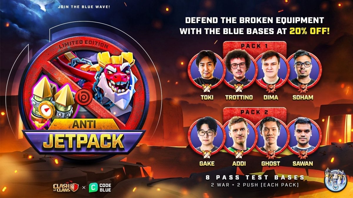 TH18 New Anti Jetpack Base Pack Limited Edition - Blueprint CoC