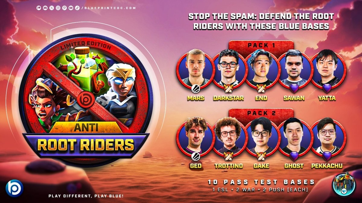 TH17 Anti Root Riders Base Pack Limited Edition - Blueprint CoC