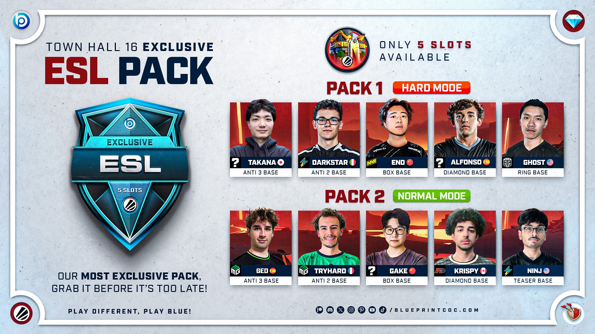 Exclusive ESL Pack💎 - Blueprint CoC