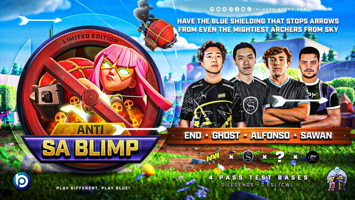 TH15 Anti Super Archer Blimp ⭐ Limited Edition Base Pack - Blueprint CoC