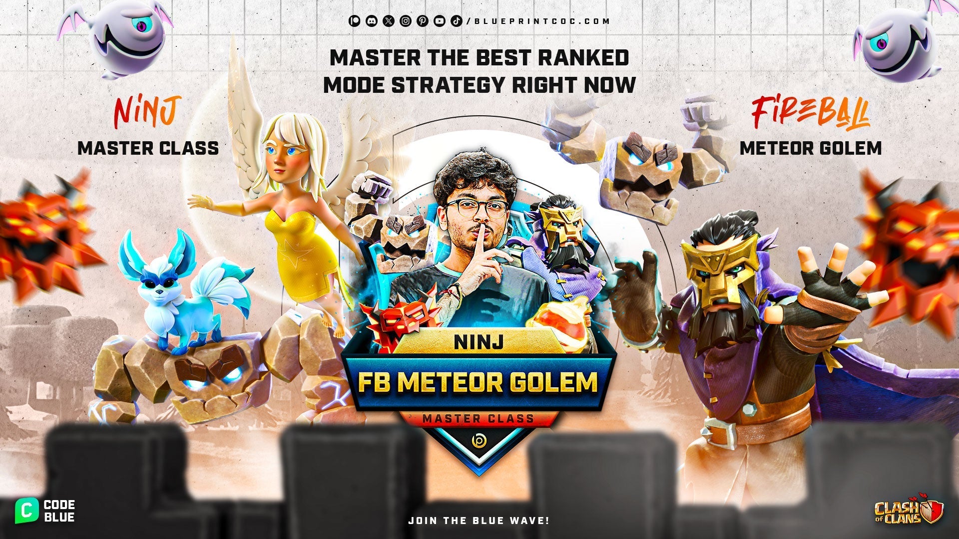 Ninj Master Class on Fireball Meteor Golem - By Blueprint CoC