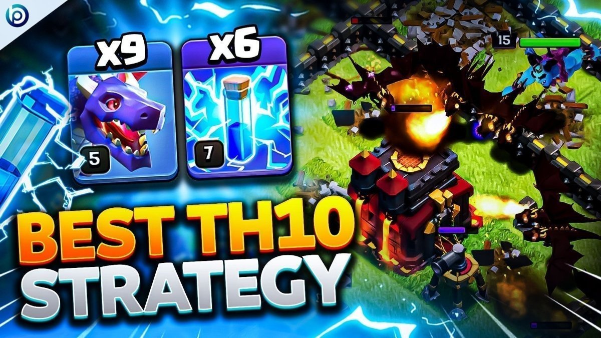Zap Dragons: Easiest TH10 Attack Strategy + Army Link!