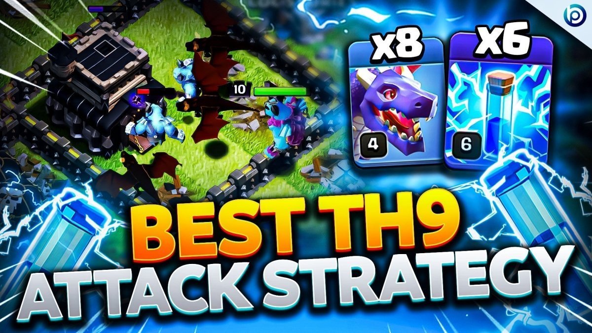Zap Dragons: Easiest TH9 Attack Strategy + Army Link!