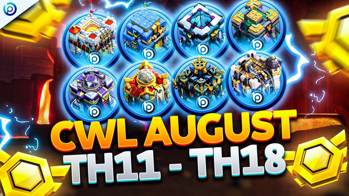 New CWL (Clan War League) Bases for Every TH -  August 2026