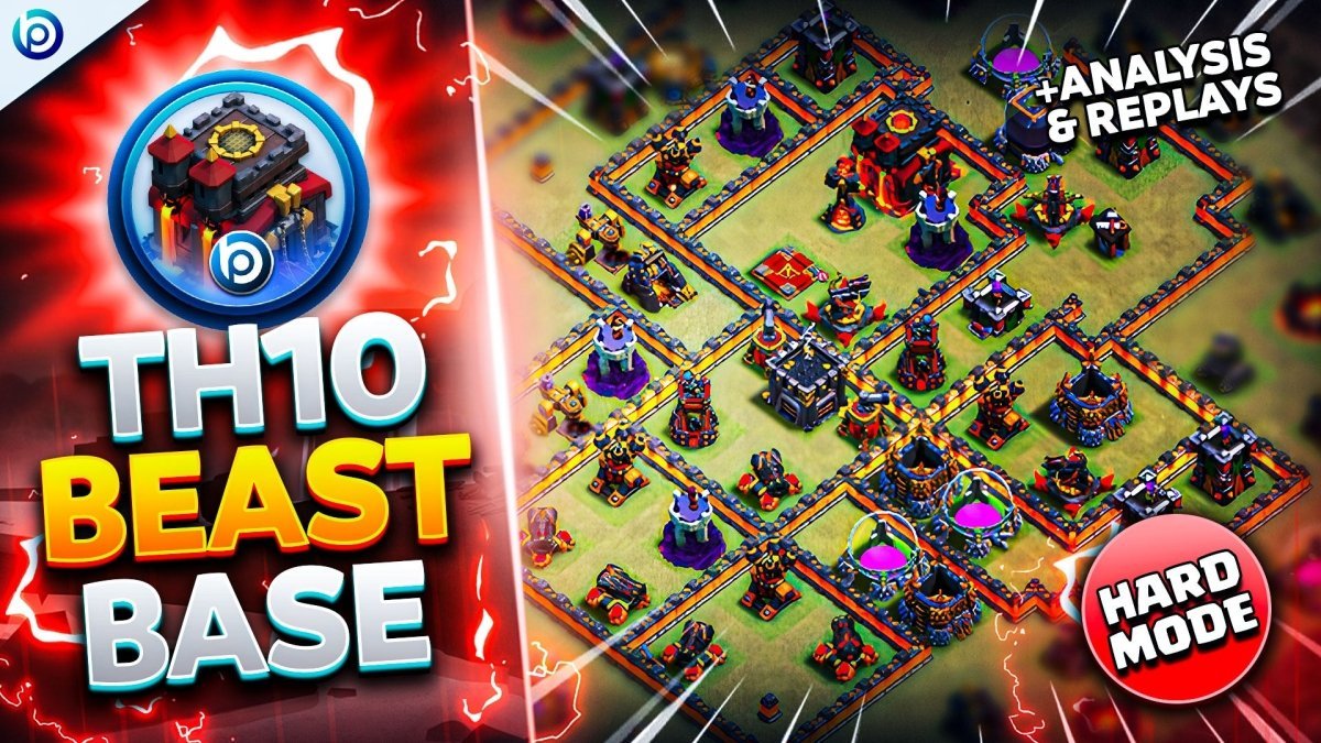 Defend Like a Pro with This TH10 Hard Mode War Base + Link!