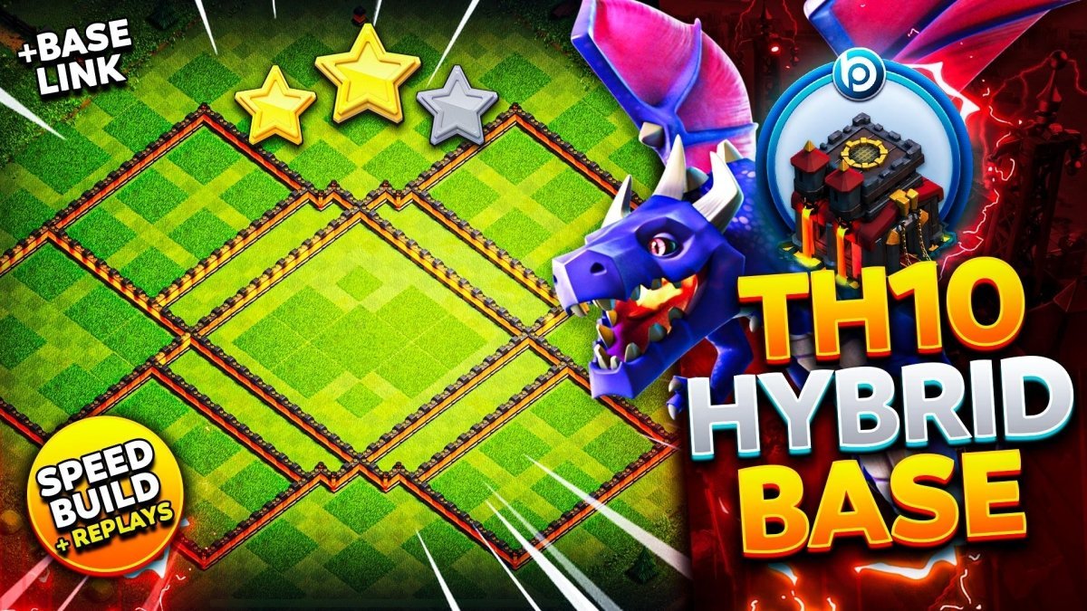 The Best CoC TH10 Hybrid Base Link of 2025