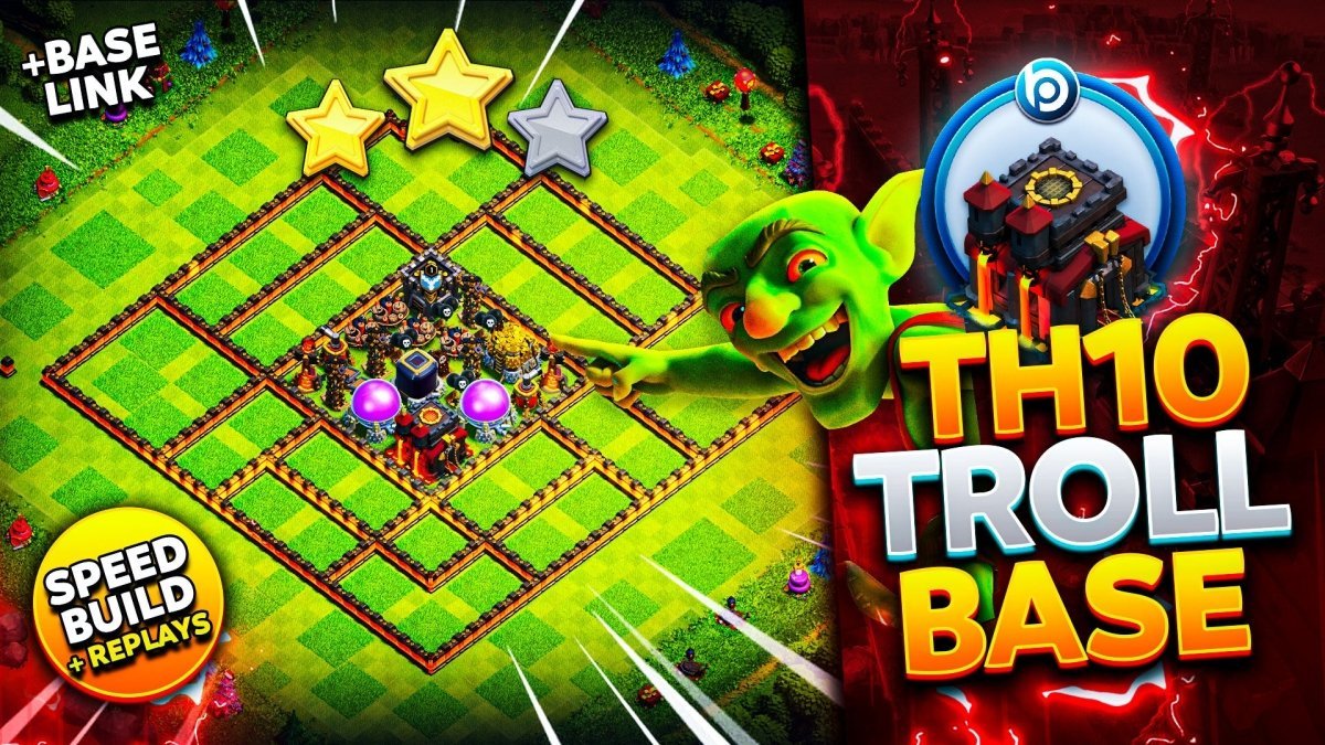 The Best CoC TH10 Troll Base Link of 2025