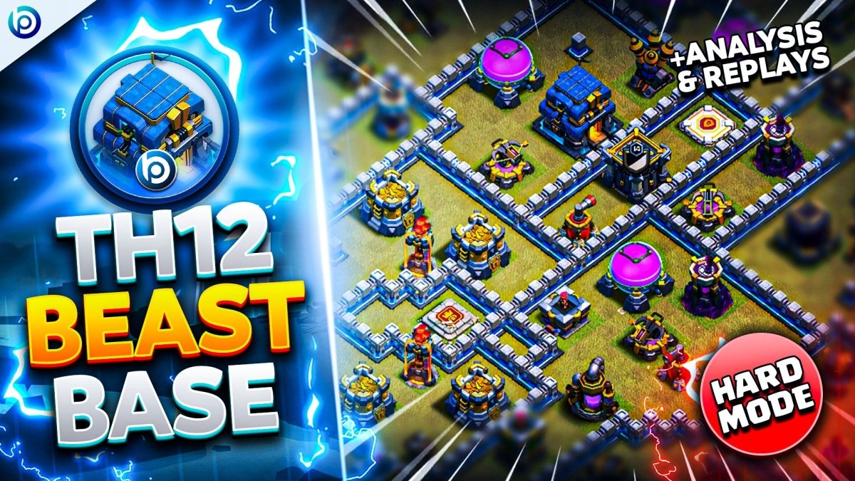 Best Town Hall 12 Hard Mode War Base with Link!