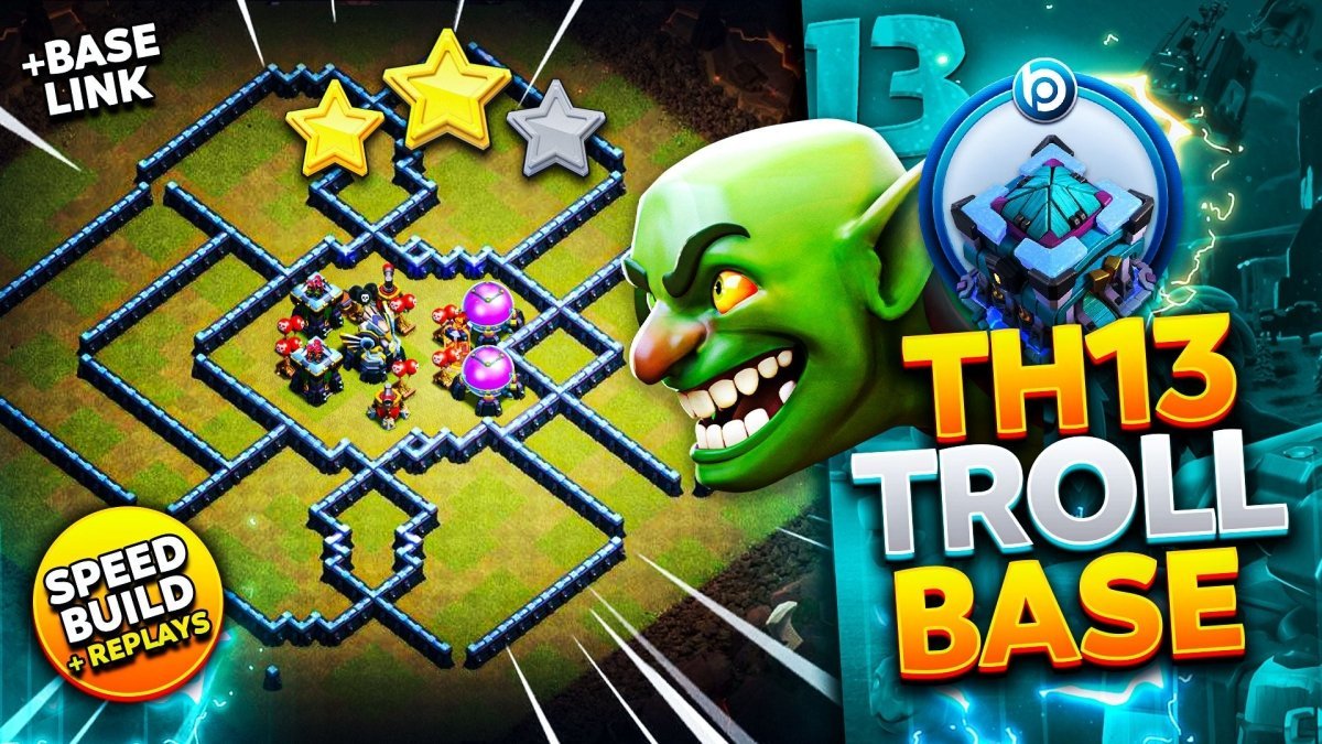 The Best CoC TH13 Troll Base Link of 2025