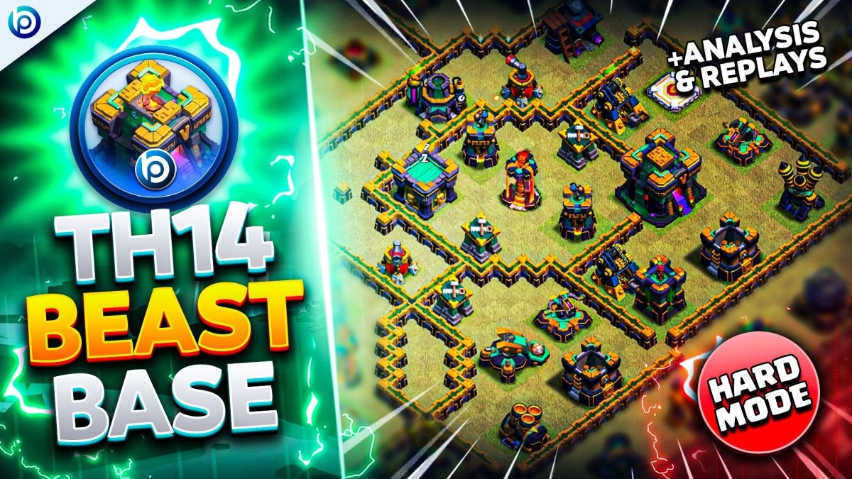 Best Town Hall 14 Hard Mode War Base of 2024 with Link!