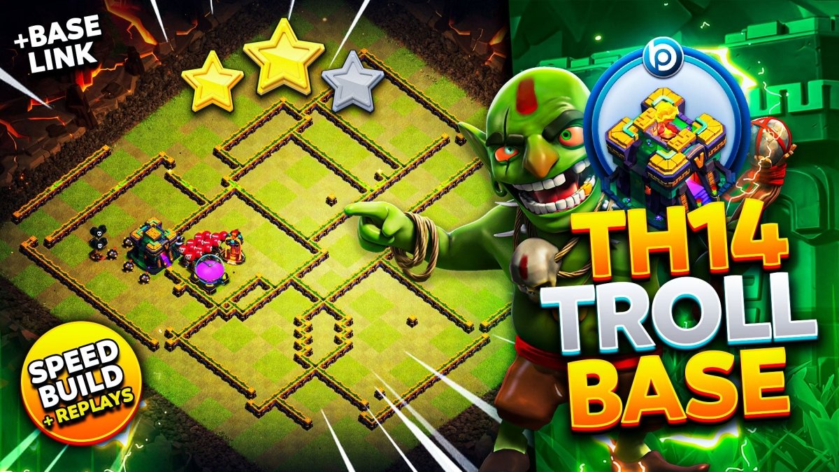 The Best CoC TH14 Troll Base Link of 2023