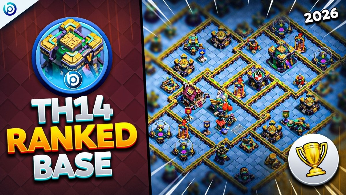 Best TH14 Ranked Mode/Trophy Base of 2026 with Link