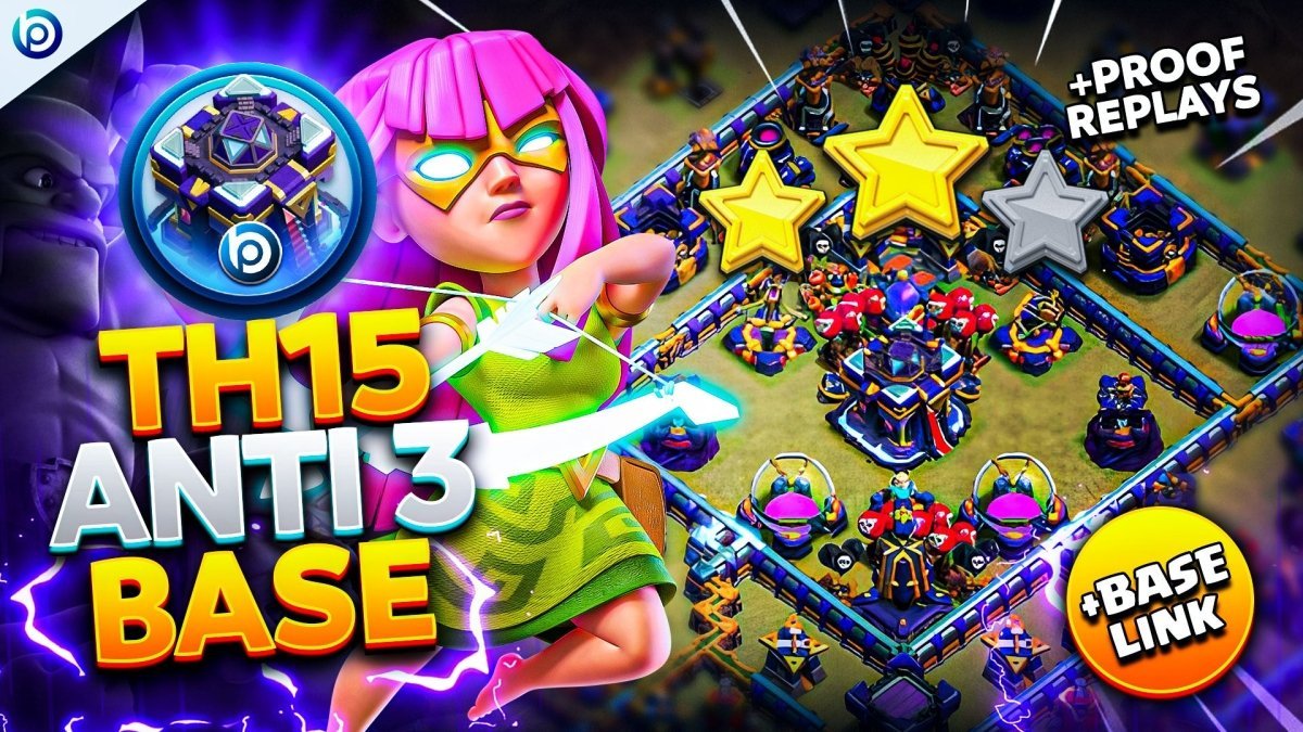 The Best TH15 War Base (Anti 3 Star) of 2025 with Link