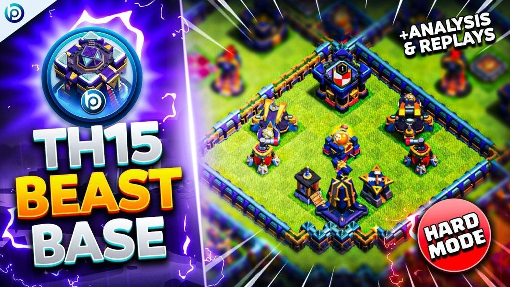 Stop E-Drags & Root Riders: Best TH15 Hard Mode War Base! – Blueprint CoC