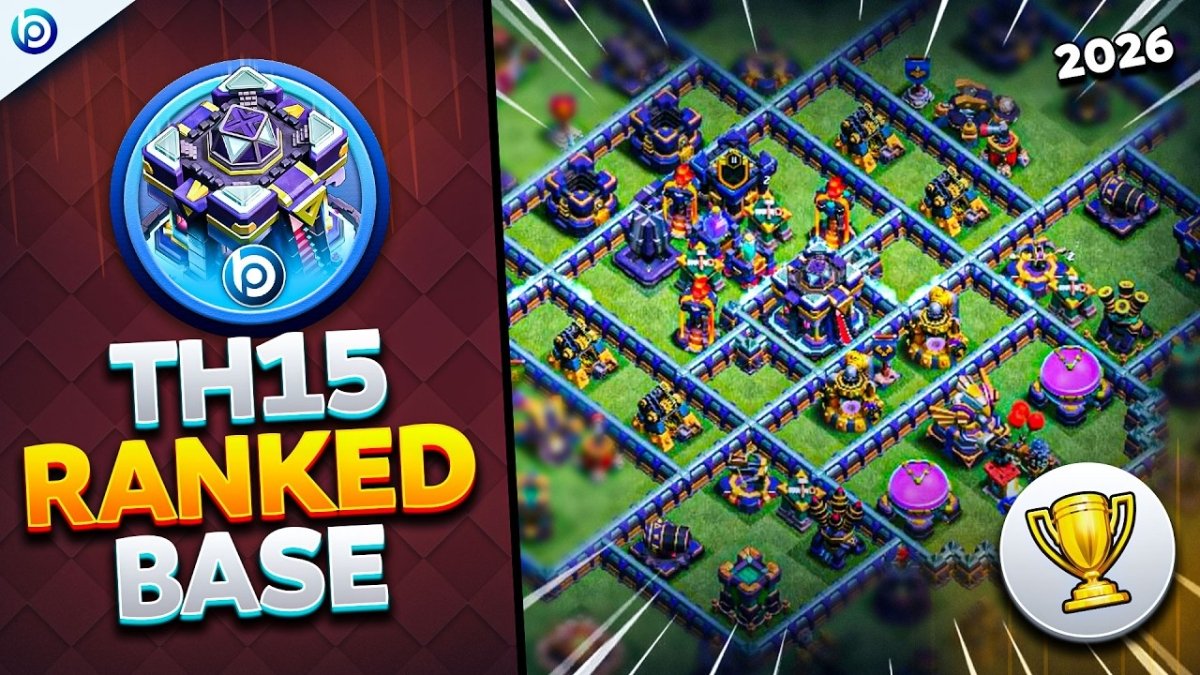 Best TH15 Ranked ModeTrophy Base of 2026 with Link