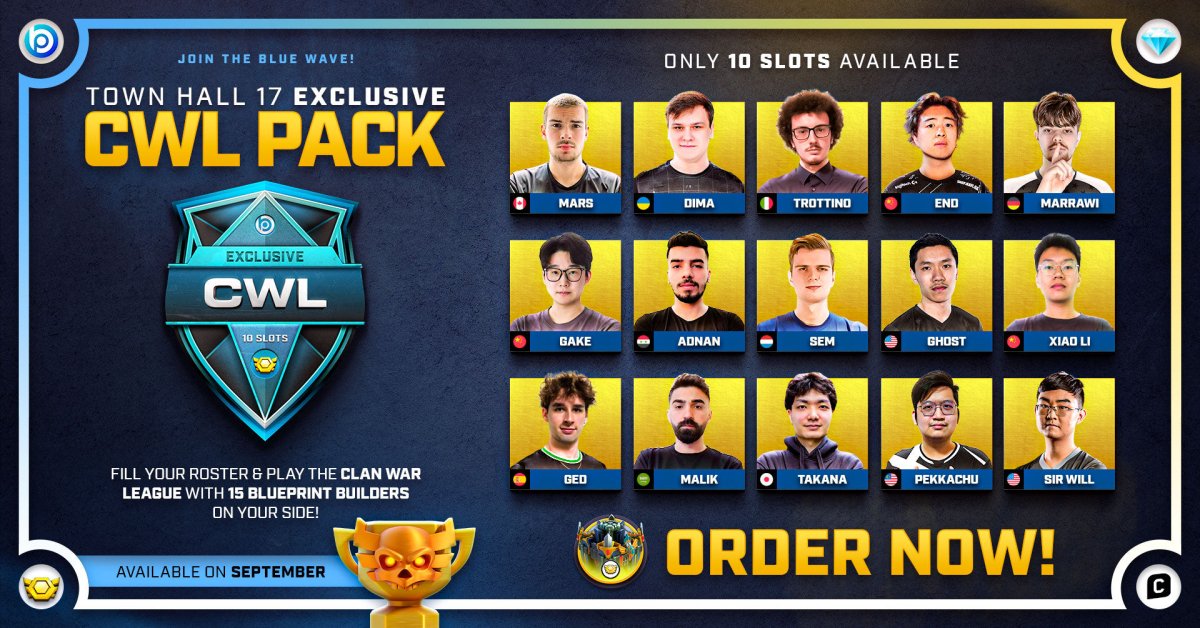 Exclusive CWL Pack 💎 - Blueprint CoC