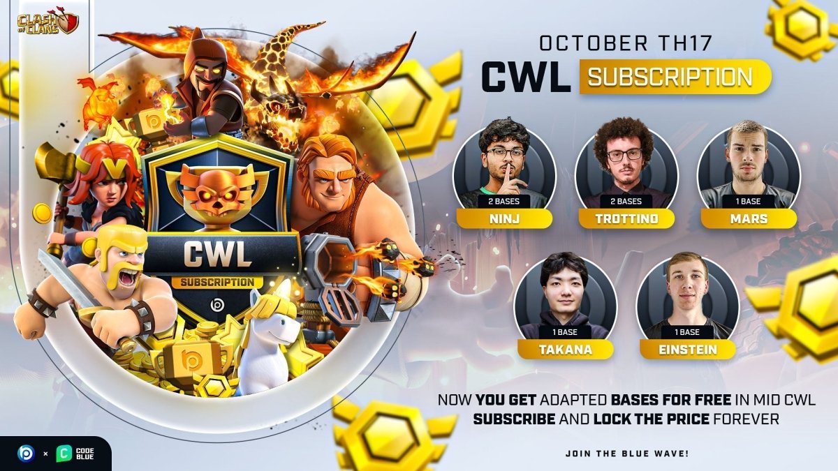 New CWL Bases 🏆 Subscription Essential Pack - Blueprint CoC