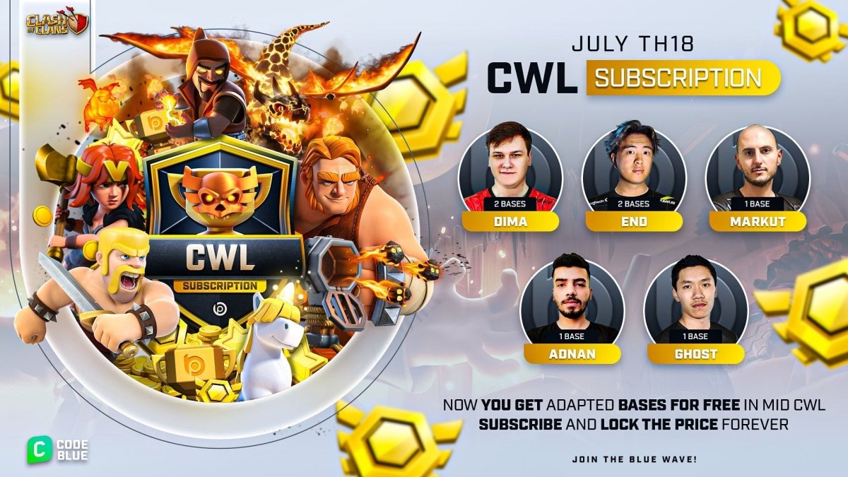TH18 CWL Subscription Base Pack Essential - Blueprint CoC 