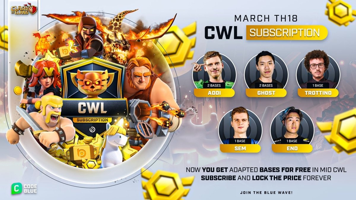 New CWL Bases 🏆 Subscription Essential Pack - Blueprint CoC