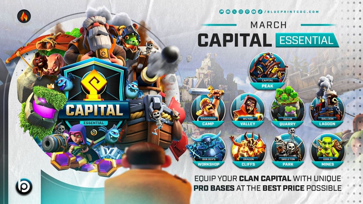 New Capital Bases ✨ Essential Pack - Blueprint CoC