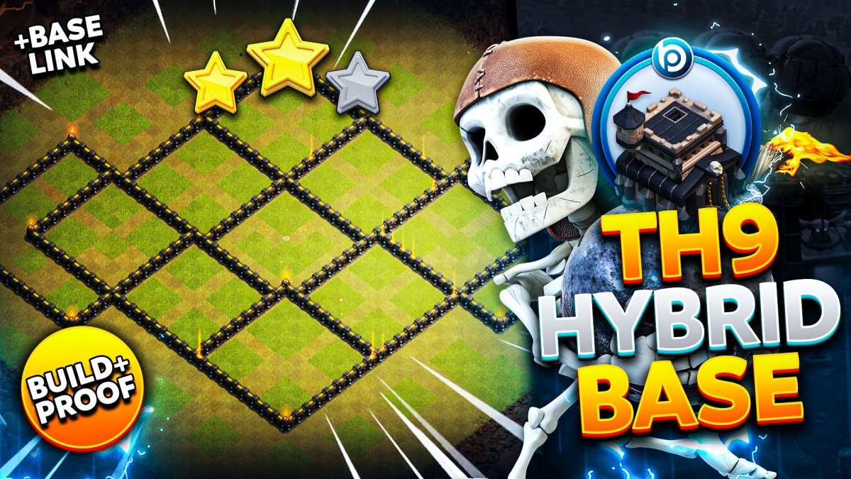 The Best Blueprint CoC TH9 Hybrid Base Link of 2025