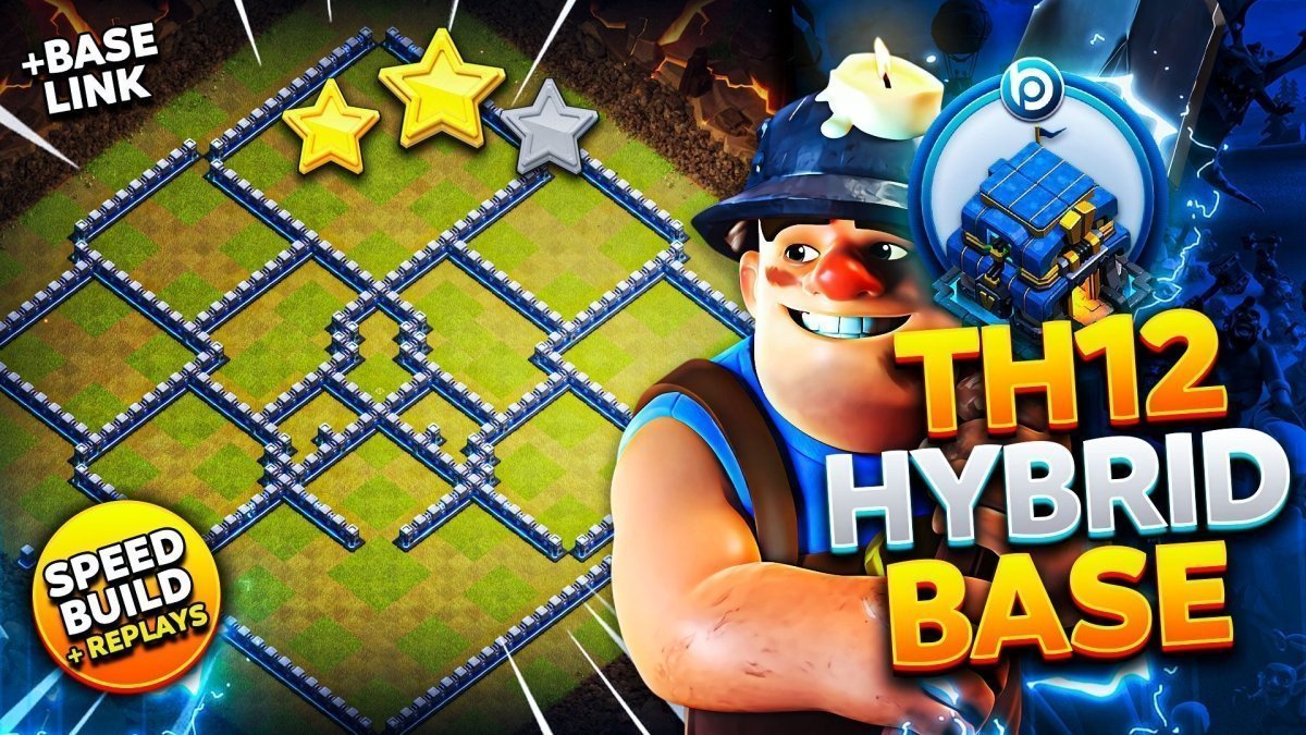 The Best CoC TH12 Hybrid Base Link of 2026