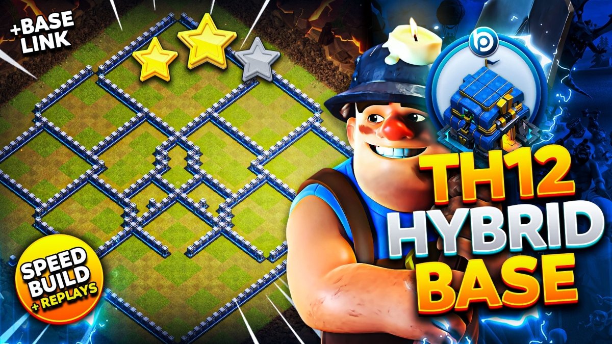 The Best CoC TH12 Hybrid Base Link of 2023