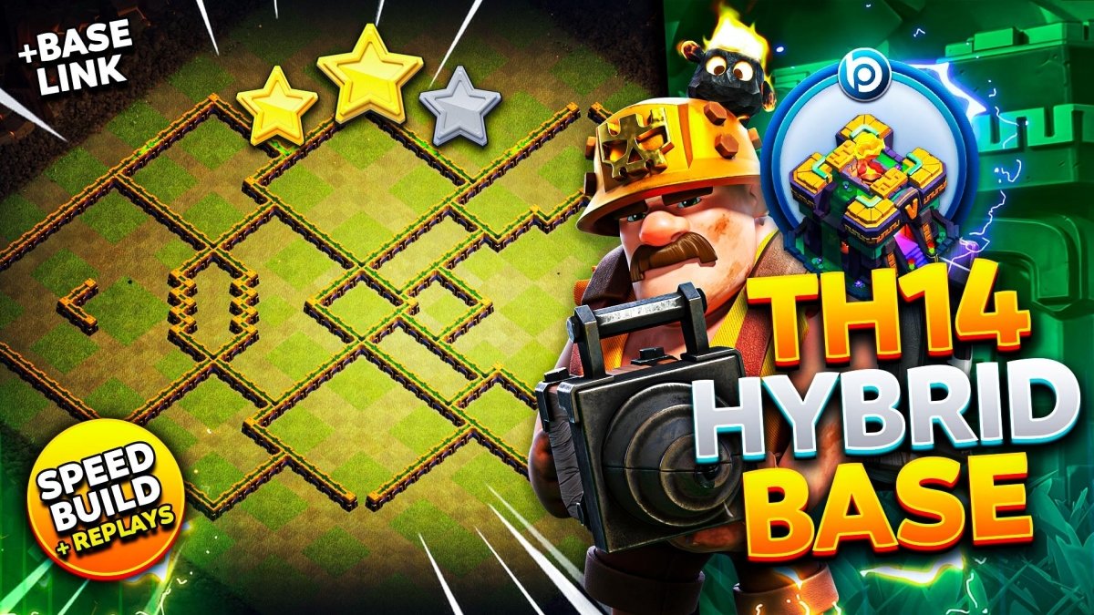 The Best CoC TH14 Hybrid Base Link of 2023