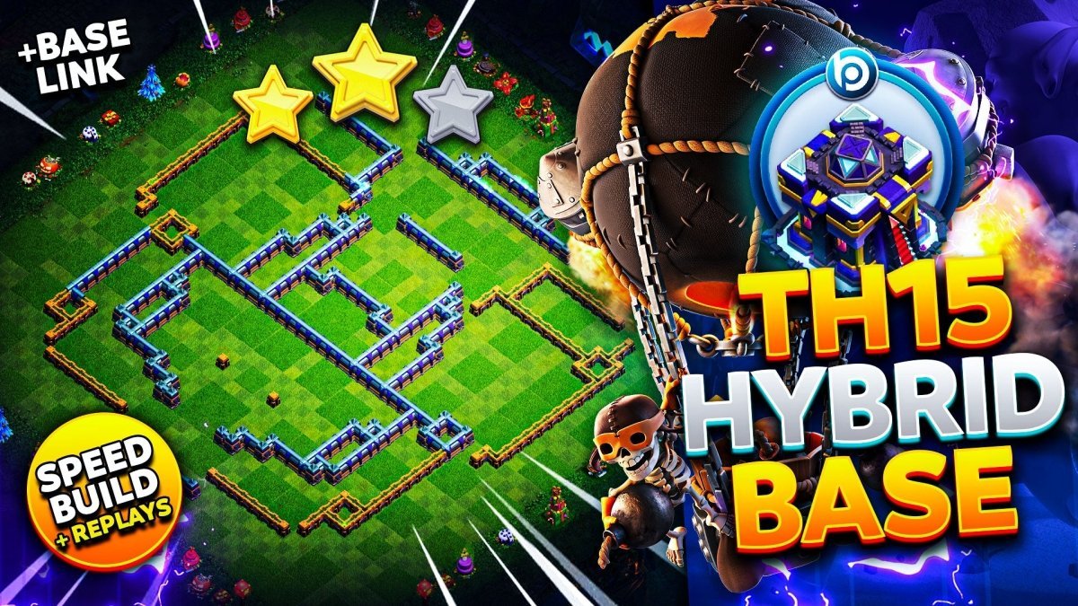 The Best CoC TH15 Hybrid Base Link of 2025