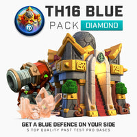 Thumbnail for TH16 Pro Base Pack | Blue - Blueprint CoC Base Building