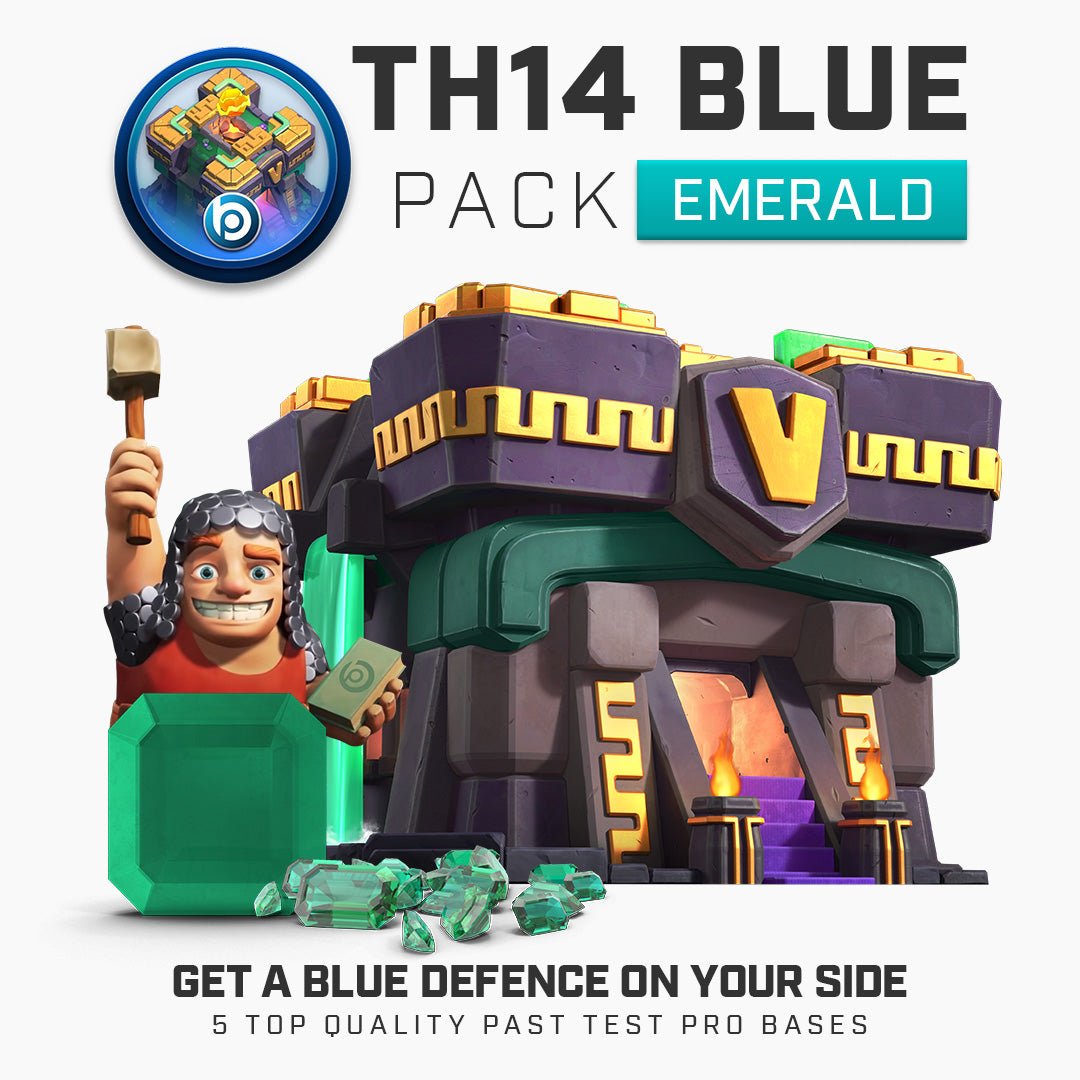 TH14 Pro Base Pack | Blue - Blueprint CoC Base Building