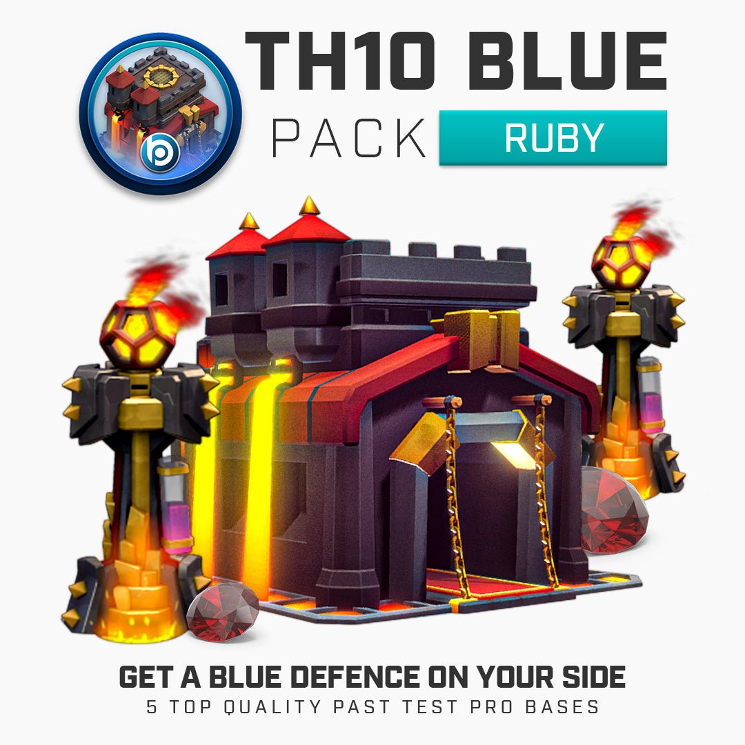 TH10 Pro Base Pack | Blue - Blueprint CoC Base Building