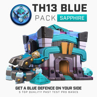 Thumbnail for TH13 Pro Base Pack | Blue - Blueprint CoC Base Building