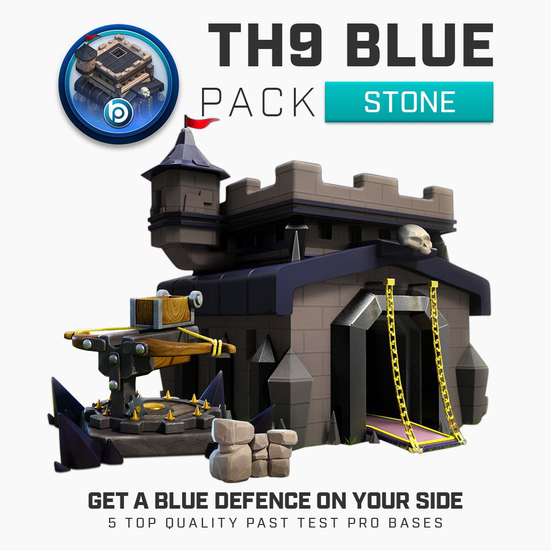 TH9 Pro Base Pack | Blue - Blueprint CoC Base Building