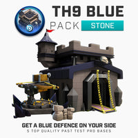 Thumbnail for TH9 Pro Base Pack | Blue - Blueprint CoC Base Building